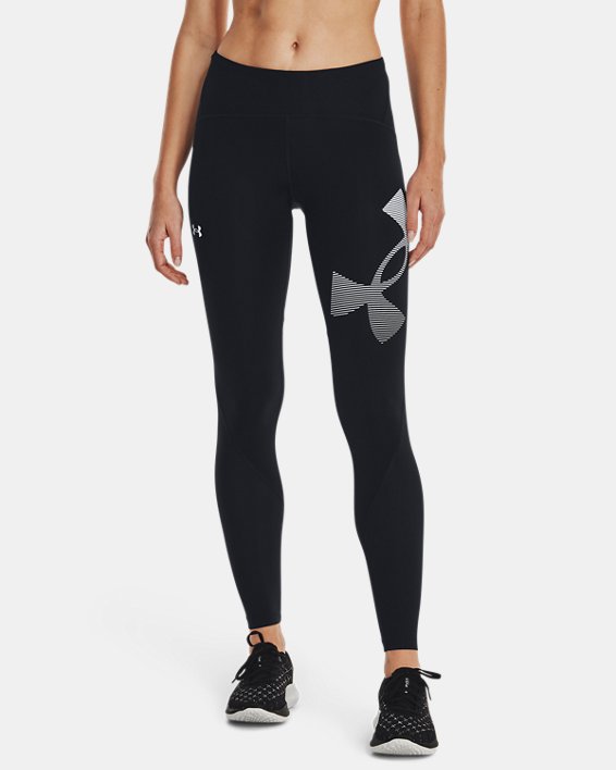 Women's UA Fly-Fast Graphic Tights, Black, pdpMainDesktop image number 0